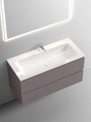 Тумба под раковину Sancos SNOB T SNT100SM 100х45х50 подвесная цвет бежевый - фото 5